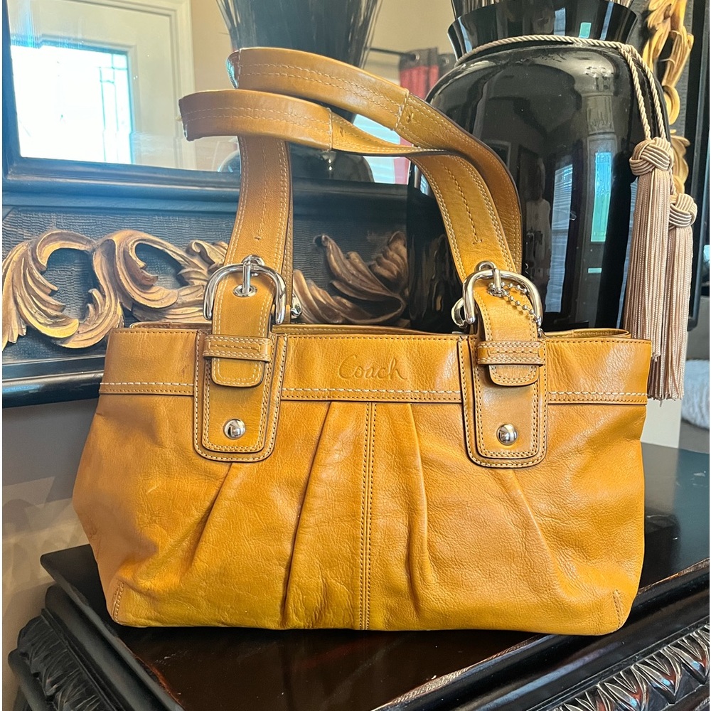 NWOT! Authentic Coach Saffron yellow Soho hobo bag